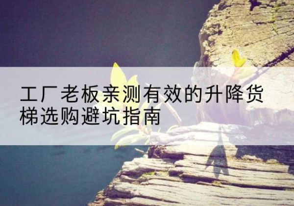 宜兴升降货梯怎么选-工厂老板亲测有效的升降货梯选购避坑指南